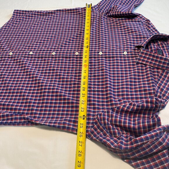 UNTUCKit Men’s Performance Button-down shirt, Blue Red White Check Plaid, 2XL - Picture 11 of 16